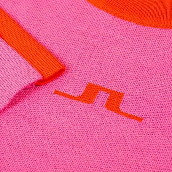 NEW J.LINDEBERG adia turtle neck in s168 pop pink - Picture 2 of 3
